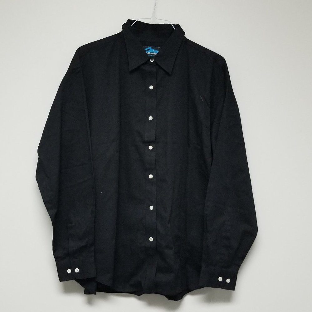 Brand New Women's Black Button Down Shirt 2XL
